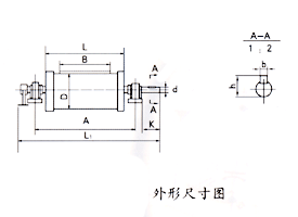 CTZ中場強永磁滾筒外型尺寸