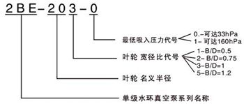 2BE水環真空泵型號意義