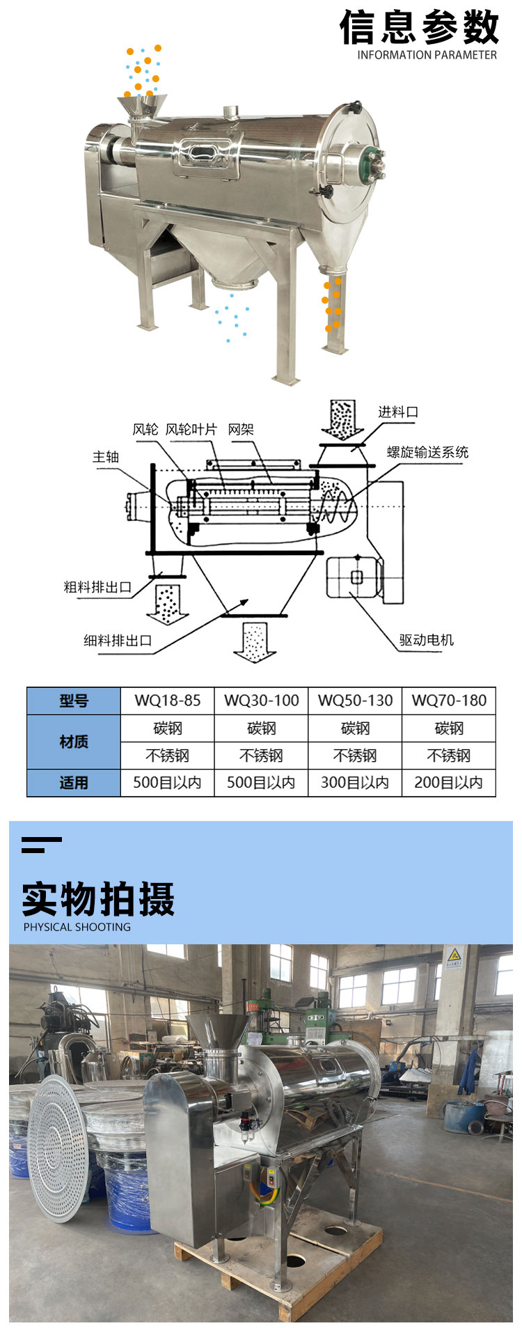 臥式氣流篩