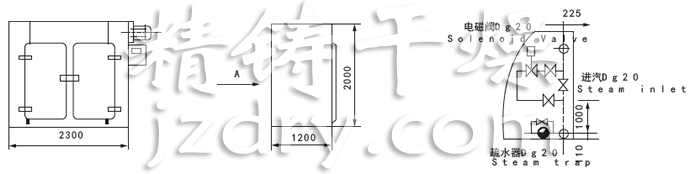 藥用型GMP烘箱安裝示意圖